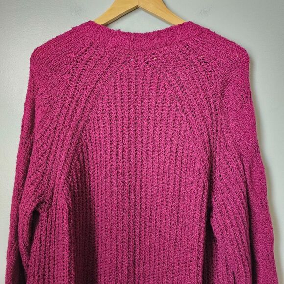 EUC AMERICAN EAGLE OUTFITTERS MAGENTA LONG OPEN CARDIGAN SIZE M - Picture 5 of 14